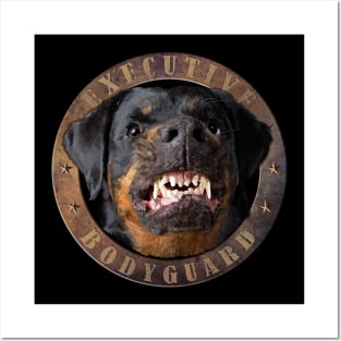 Executive bodyguard Angry rottweiler Posters and Art